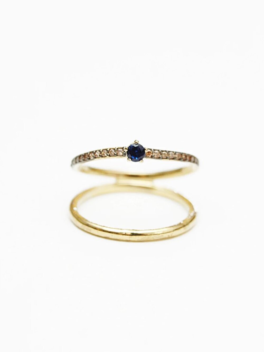 Tai Jewelry Double Stack Delicate Blue CZ Ring NEW Size 6